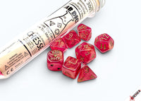 SHIMMER 7-DICE SET POLYHEDRAL IGNIS/GOLD (Pre-Order)