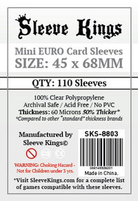 SK MINI EURO SLEEVES 45MM X 68MM 110CT (Special Order)