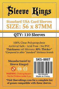 SK STANDARD USA SLEEVES 56MM X 87MM 110CT (Special Order)