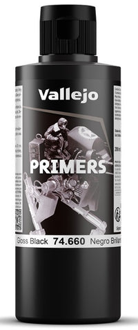 VALLEJO: GLOSS BLACK PRIMER (200 ML) (Special Order)