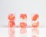 SD SHARP-EDGED DICE SET 6D6 FLAMINGO (Special Order)