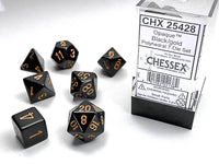 OPAQUE 7-DIE SET BLACK/GOLD (Special Order)