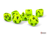 VORTEX 7-DIE SET MEGA-HEDRAL BRIGHT GREEN/BLACK (Special Order)