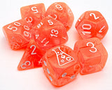 TRANSLUCENT 7-DIE SET NEON ORANGE/WHITE (Special Order)