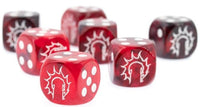 CONQUEST: FIRST BLOOD LOGO ON DARK RED/BLACK MARBLED DICE (Special Order)