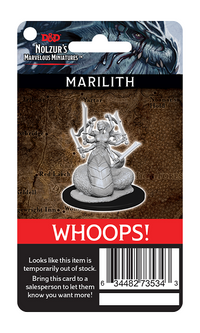 DND UNPAINTED MINIS WV7 RETAIL REORDER CARDS (Special Order)