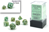 MINI MARBLE 7-DIE SET GREEN/DARK GREEN (Special Order)