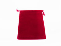 SUEDECLOTH DICE BAG - SMALL RED (Special Order)