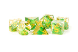 RESIN 7 DICE SET SHARP EDGE FROG (Special Order)