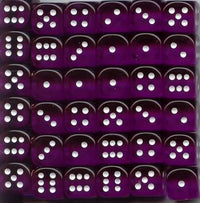 TRANSLUCENT 36D6 PURPLE/WHITE 12MM (Special Order)
