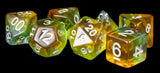 RESIN 7 DICE SET YELLOW AURORA 16MM (Special Order)