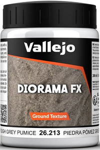 VALLEJO: DIORAMA GROUND TEXTURES GREY PUMICE 200ML (Special Order)