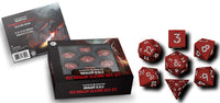 DND SILICONE 7 DICE SET DRAGON SCALE RED (Special Order)