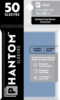 PHANTOM SLEEVES GLOSS GRAY SIZE (64MM X 88MM) 50CT (Special Order)