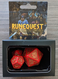 RUNEQUEST RED AND GOLD EXP. DICE (Special Order)