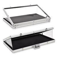 ER ALUMINUM ACRYLIC CLEAR TOP DISPLAY LOCKING SHOW CASE 36*24*6 INCH SILVER (Special Order)