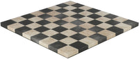 CHESSBOARD: DUSKY BLACK/CREAM LEATHERETTE 14.5" (Special Order)