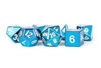 METAL 7 DICE SET BLUE 16MM (Special Order)