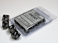 TRANSLUCENT 10-DIE SET D10 SMOKE W/WHITE (Special Order)
