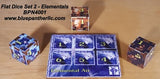 FLAT DICE #2-ELEMENTALS SNAP TOGETHR DICE SET OF 4 (Special Order)