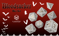 BLOODSUCKER SHIMMERING WHITE & GOLD DICE SET (Special Order)