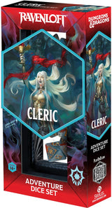 DND ADVENTURE DICE CLERIC: LIGHT BLUE/RED (Special Order)