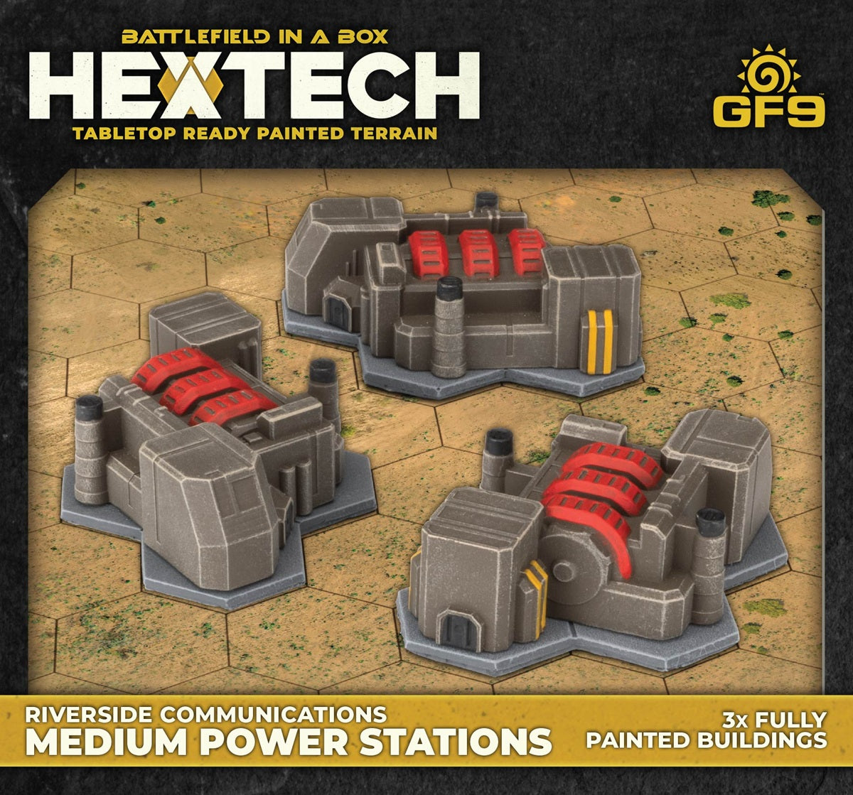 BATTLEFIELD IN A BOX: HEXTECH RIVERSIDE COMMUNICATIONS MEDIUM POWER STATIONS (Pre-Order)