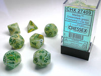 MARBLE 7-DIE SET GREEN/DARK GREEN (Special Order)