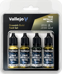 VALLEJO: TRUE METALLIC METAL GREENISH GOLD PAINT SET (Pre-Order)