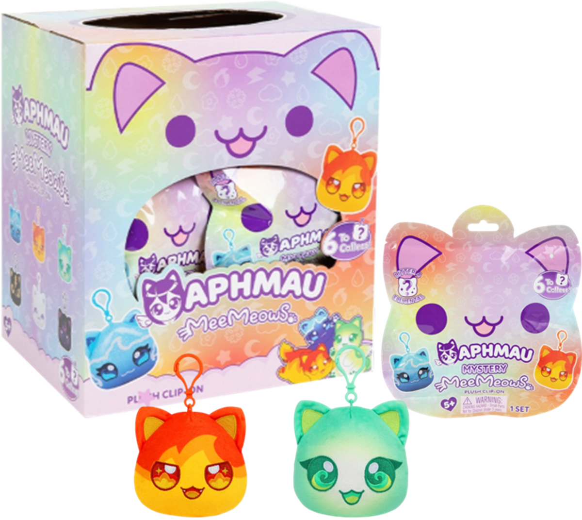 APHMAU MYSTERY MEEMEOW CATFACE PLUSH CLIP-ONS 18CT ASSORTMENT (Pre-Order)