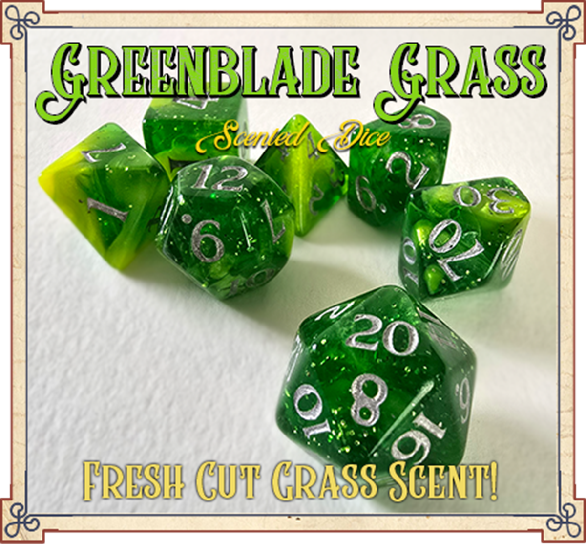 SCENTED DICE GREEN BLADE GRASS (Pre-Order)