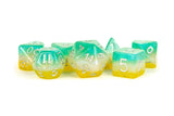 RESIN 7 DICE SET LAYERED STARDUST TROPICS 16MM (Special Order)