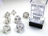 FROSTED 7-DIE SET CLEAR/BLACK (Special Order)