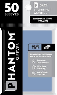PHANTOM SLEEVES GLOSS/MATTE GRAY SIZE (64MM X 88MM) 50CT (Special Order)
