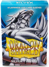 DRAGON SHIELD SLEEVES JAPANESE MATTE SILVER 60CT (Special Order)