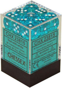 TRANSLUCENT 36D6 TEAL/WHITE 12MM (Special Order)