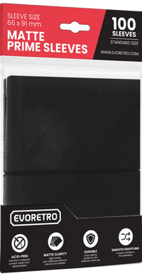 ER MATTE CARD SLEEVES STANDARD SIZE 66X91MM BLACK 100PK (Special Order)