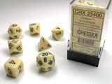OPAQUE 7-DIE SET IVORY/BLACK (Special Order)