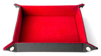FOLD UP DICE VELVET TRAY W/ PU LEATHER RED (Special Order)