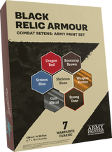 COMBAT SE7ENS: BLACK RELIC ARMOUR PAINT SET (Special Order)