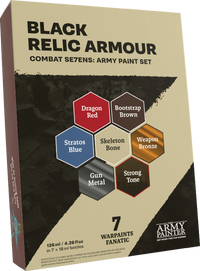 COMBAT SE7ENS: BLACK RELIC ARMOUR PAINT SET (Special Order)