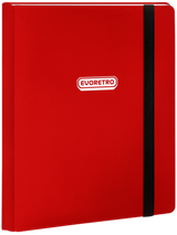 ER 9PKT CARD BINDER WITH ELASTIC RED (Special Order)