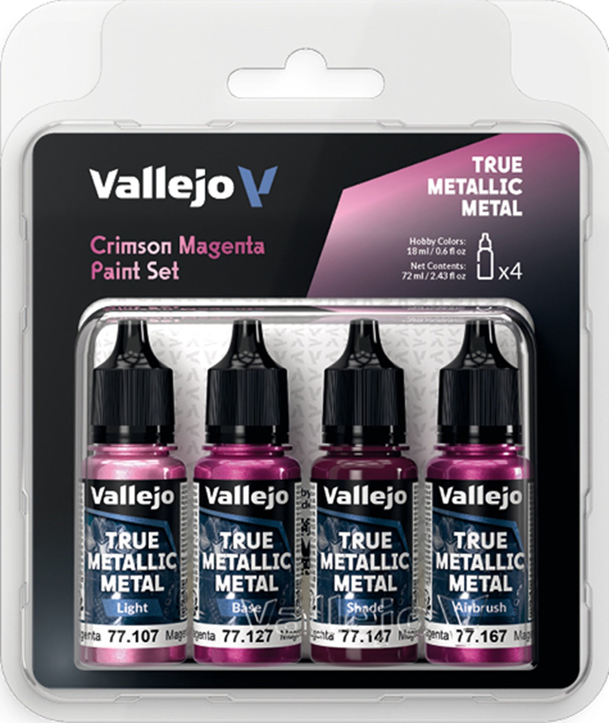 VALLEJO: TRUE METALLIC METAL CRIMSON MAGENTA PAINT SET (Pre-Order)