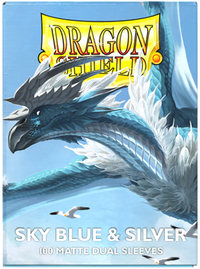 DRAGON SHIELD SLEEVES DUAL MATTE SKY BLUE AND SILVER 100CT (Special Order)
