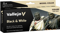 VALLEJO: MODEL COLOR BLACK AND WHITE (Special Order)