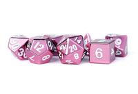 METAL 7 DICE SET PINK 16MM (Special Order)