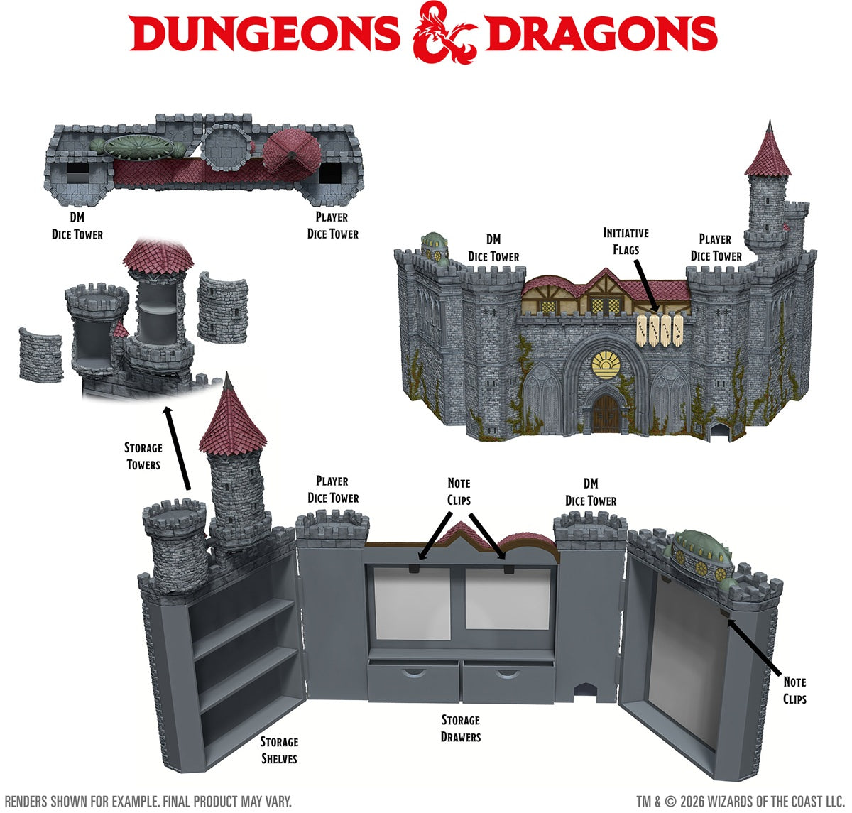 DND REPLICAS OF THE REALMS: CASTLE RAVENLOFT DM SCREEN (Pre-Order)