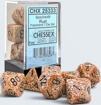 SPECKLED 7-DIE SET POLYHEDRAL RUST (Special Order)