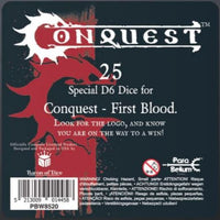 Conquest Logo on Red and Black Dice, First Blood (PBW8520) (Special Order)
