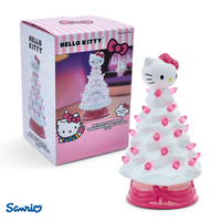 HOLIDAY LIGHT UP CERAMIC CHRISTMAS TREE 6” HELLO KITTY WHITE (Special Order)